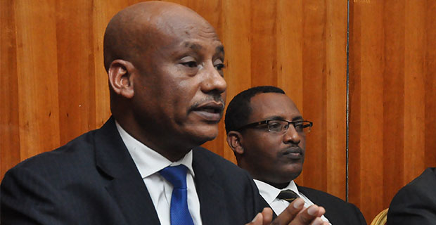 Solomon Gizaw (left), managing partner of Deloitte and Mulugeta Asmare, president of BoA; seeing on the signing ceremony in June 2015, to make a study for ... - feature_new_trend_in_banking